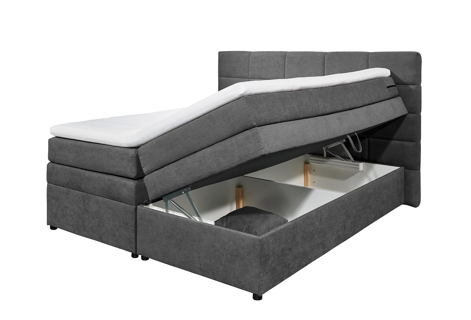 Boxspringbett Tacoma 4, Gr. 160/180 x 200 cm, Farbe Anthrazit
