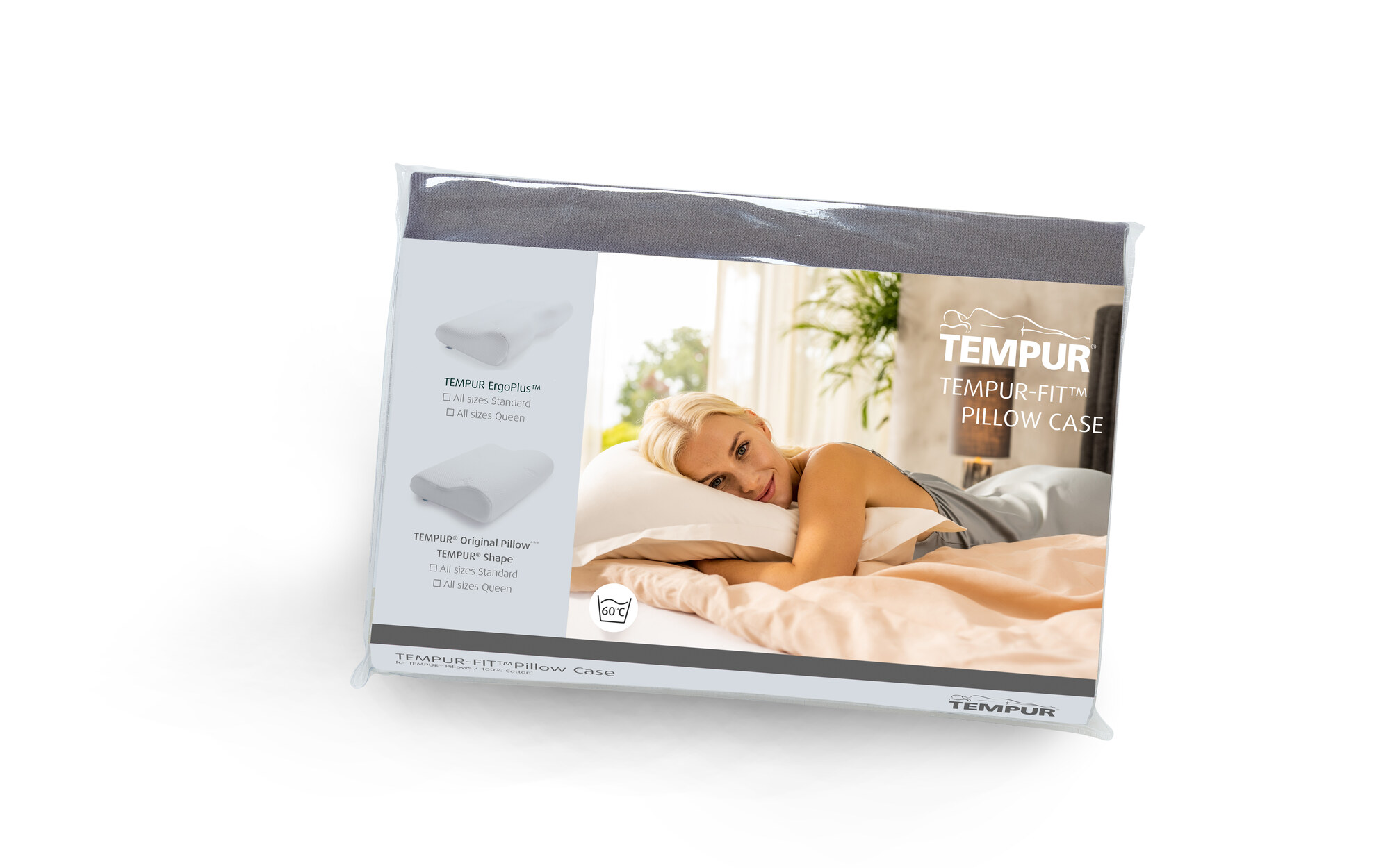 TEMPUR® Jersey Spannbezug für Original/ErgoPlus/Shape Queen Schlafkissen