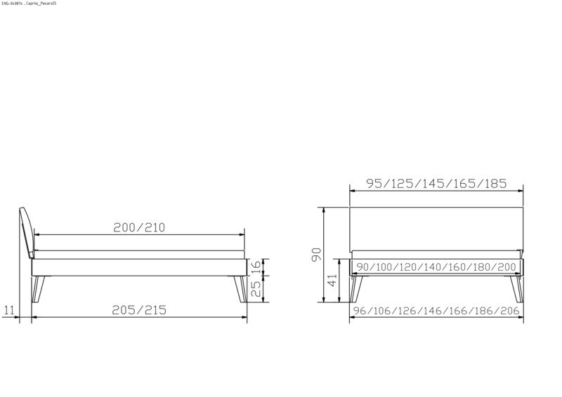 Maße Fusshöhe 25 cm