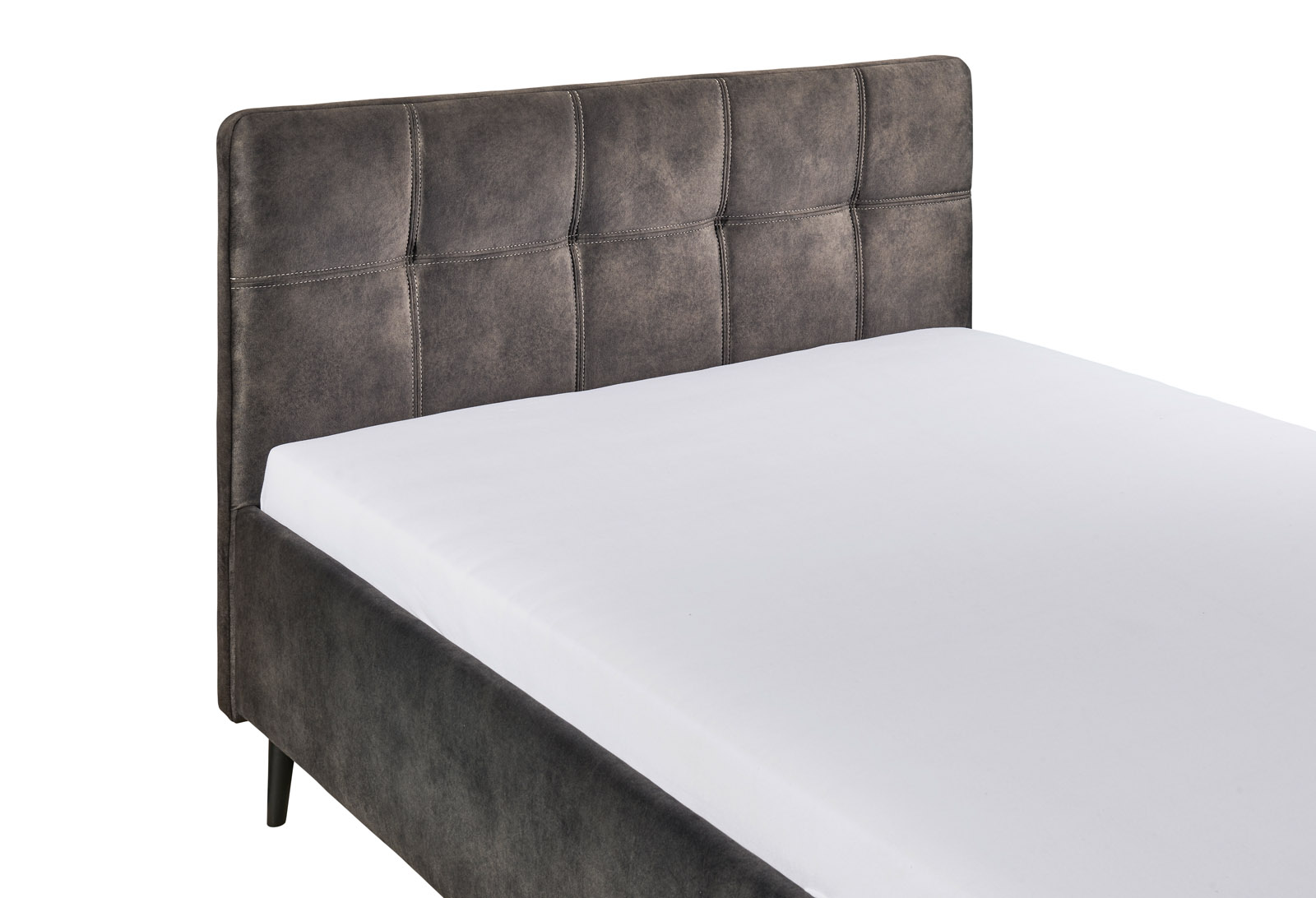 Vario C mit Bezug Salvador 04 Espresso, 140 x 200 cm, Detail Kopfteil