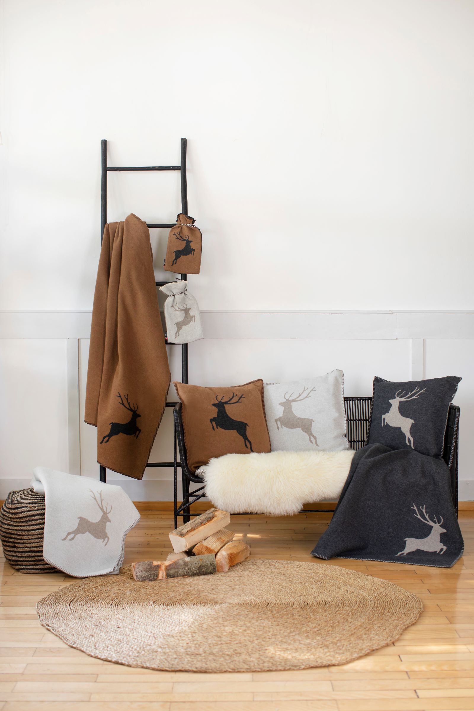 Mit Baumwolldecke Sylt Hirsch 4117