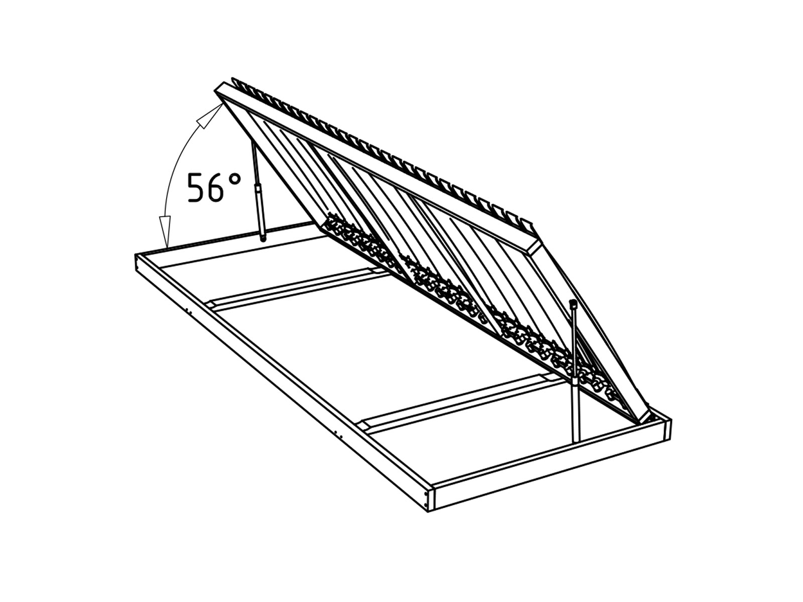 Hasena Econom-Move zu Practico Box 25, Öffnungswinkel