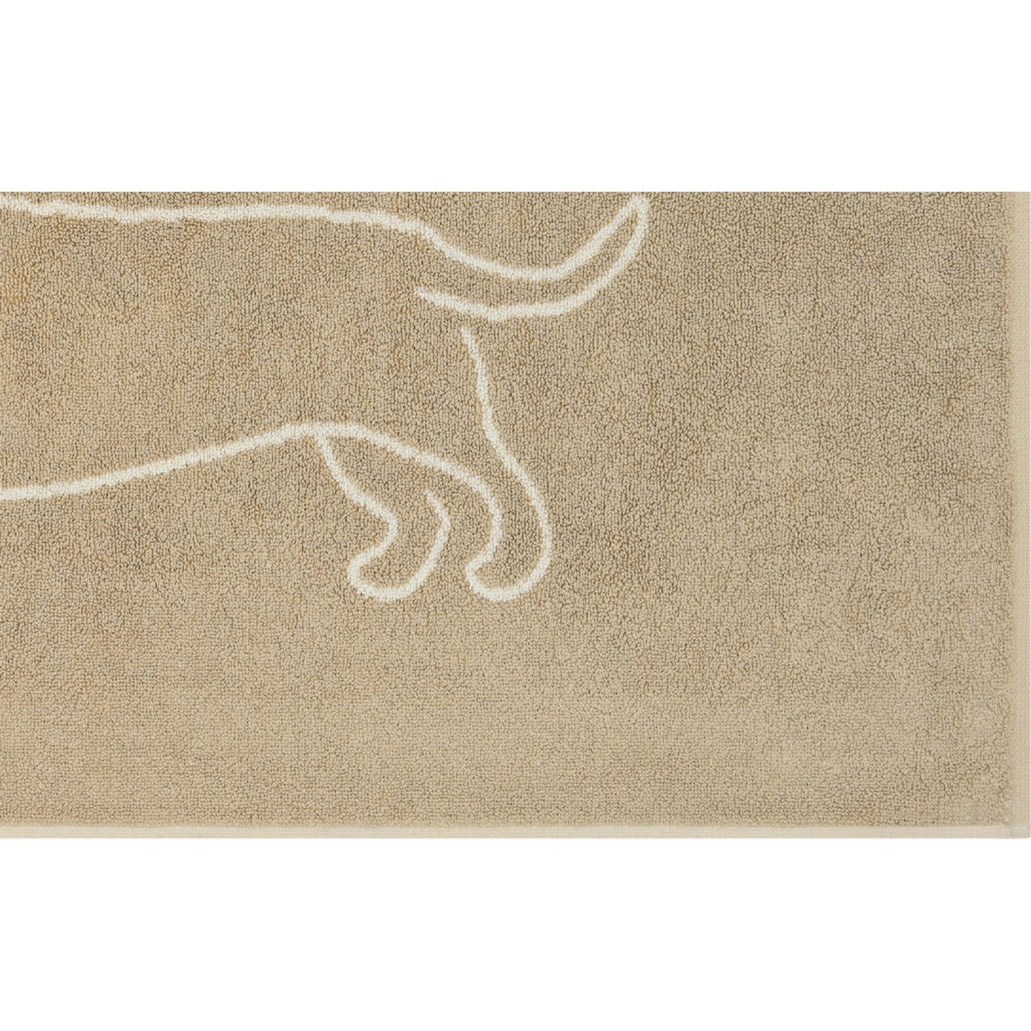 Cawö "Companion" Badematte (We love Dogs Edition) - Natur-Beige (Zoom)