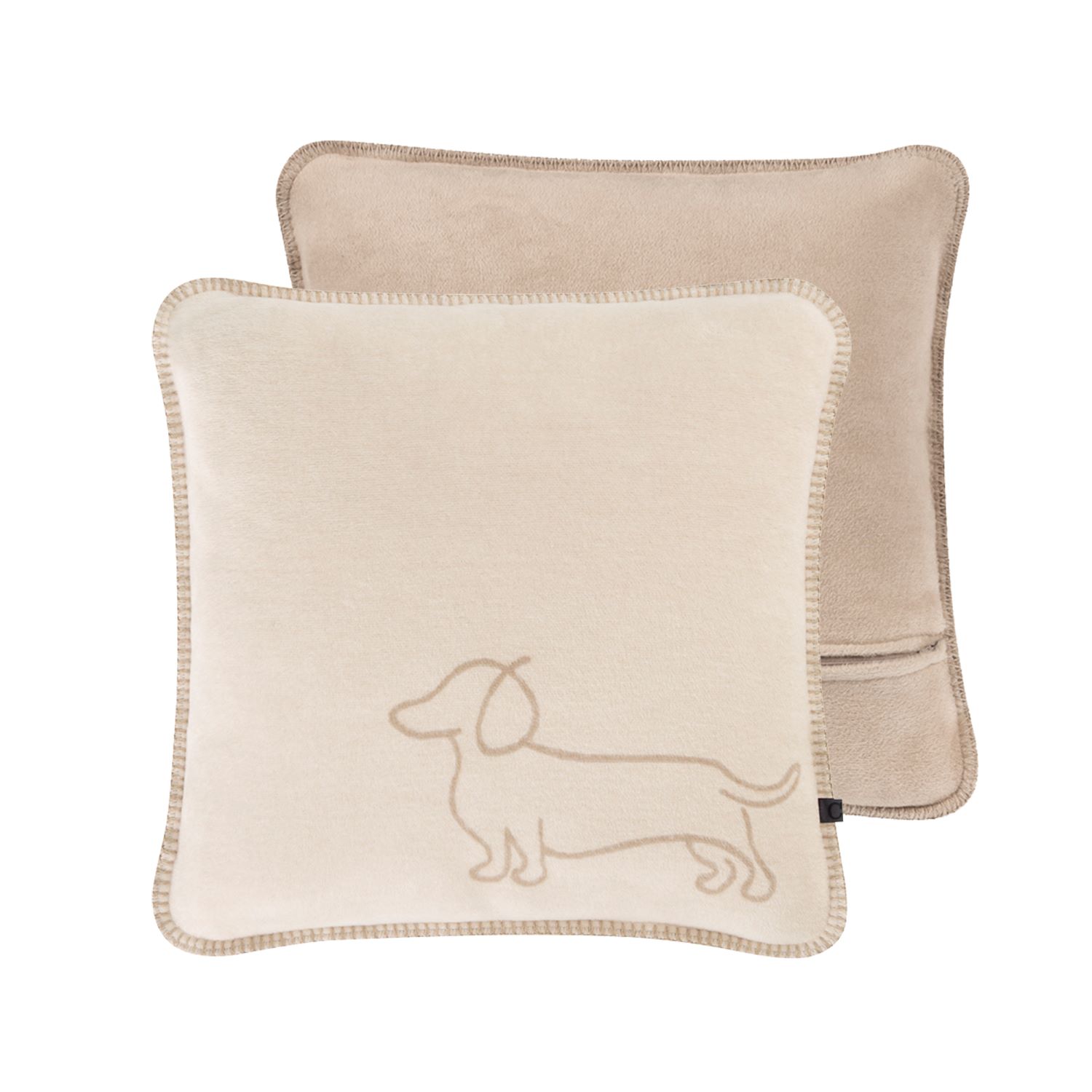 Cawö "Companion" Kissenhülle (We love Dogs Edition) - Natur-Beige (Produktbild)