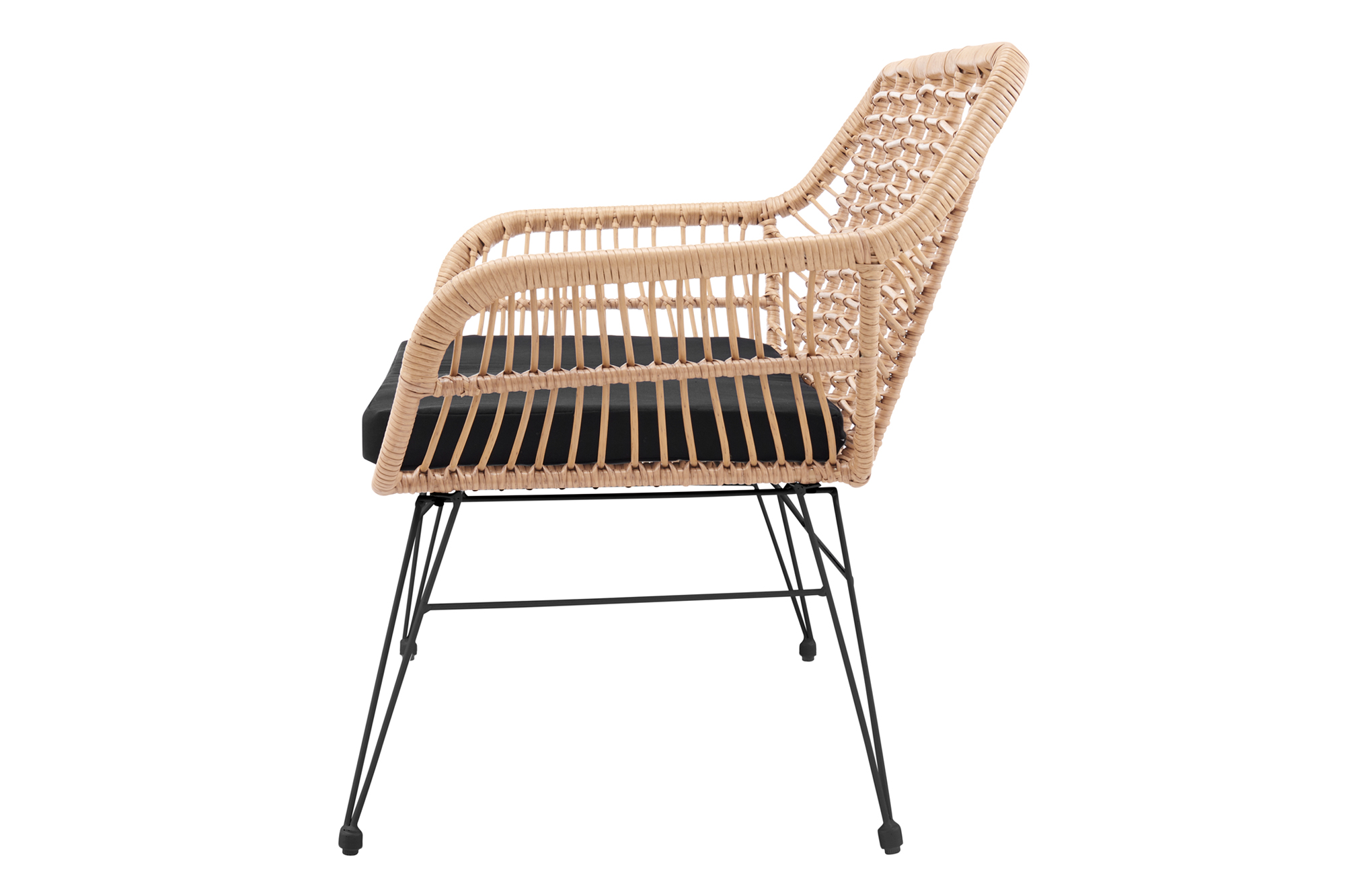 Sitzbank Rattan-Optik natur