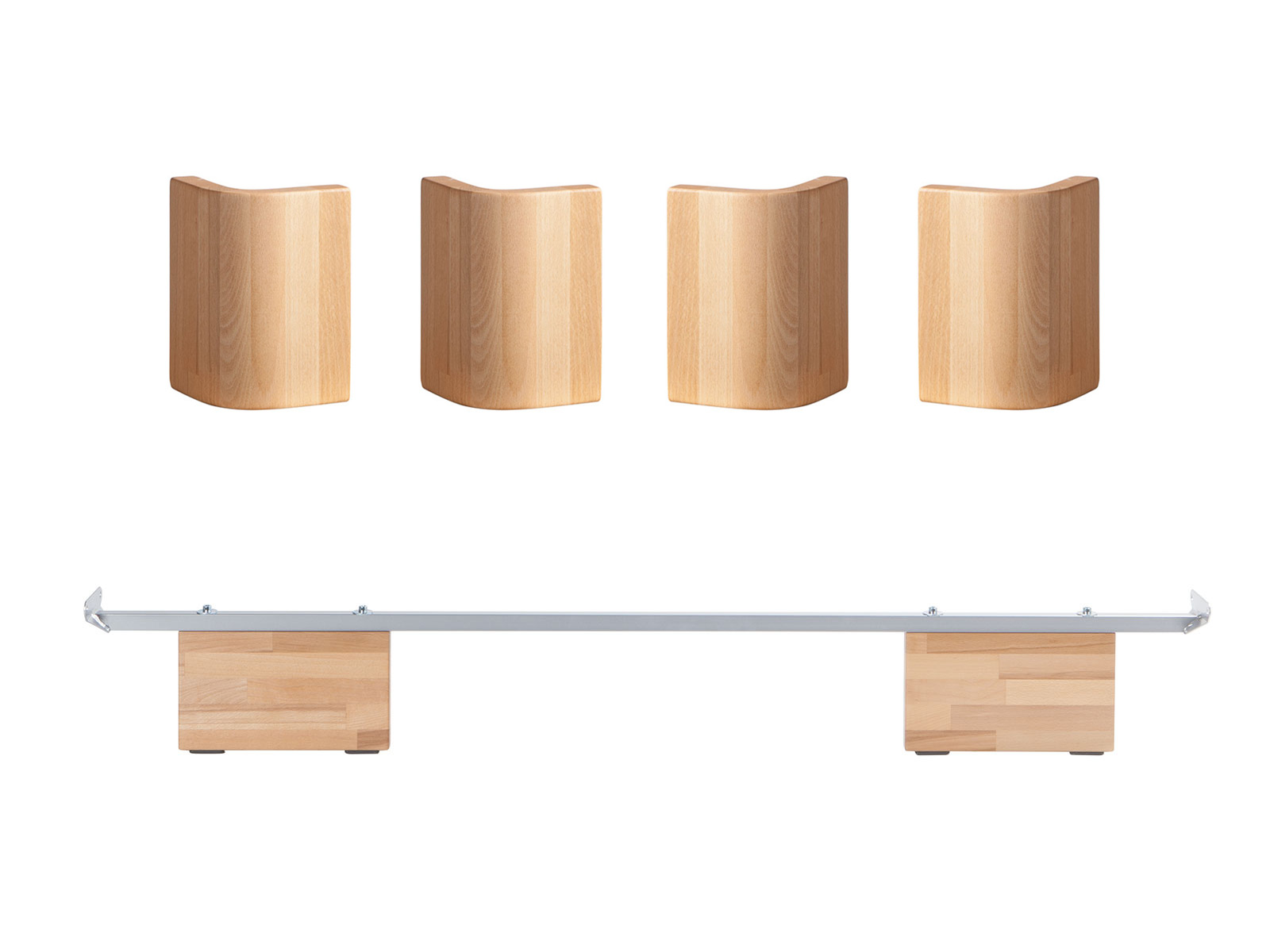 Fine-Line Füße Airo, Kernbuche natur, geölt