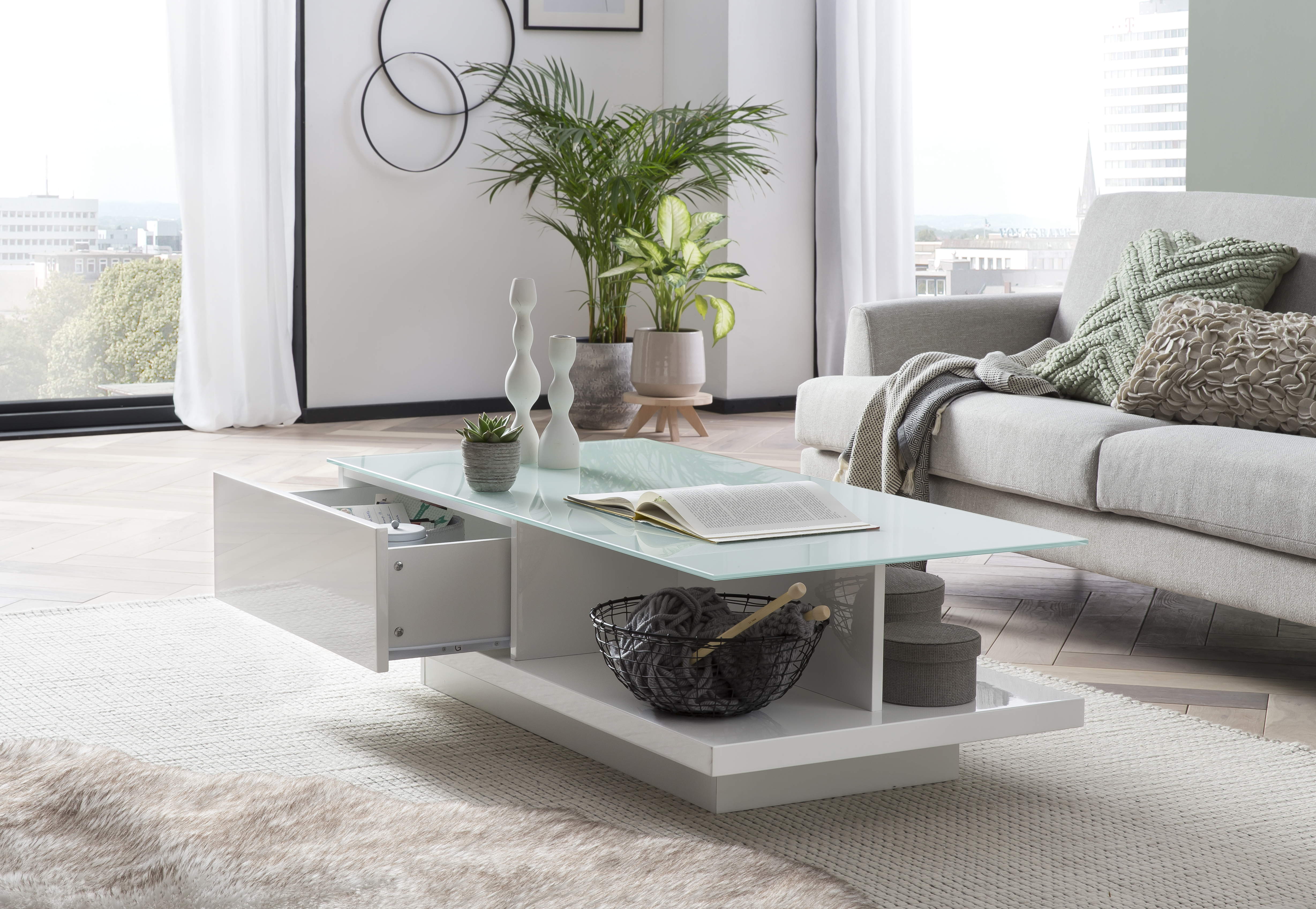 B x T x H: ca. 120 x 60 x 36 cm, Weiß