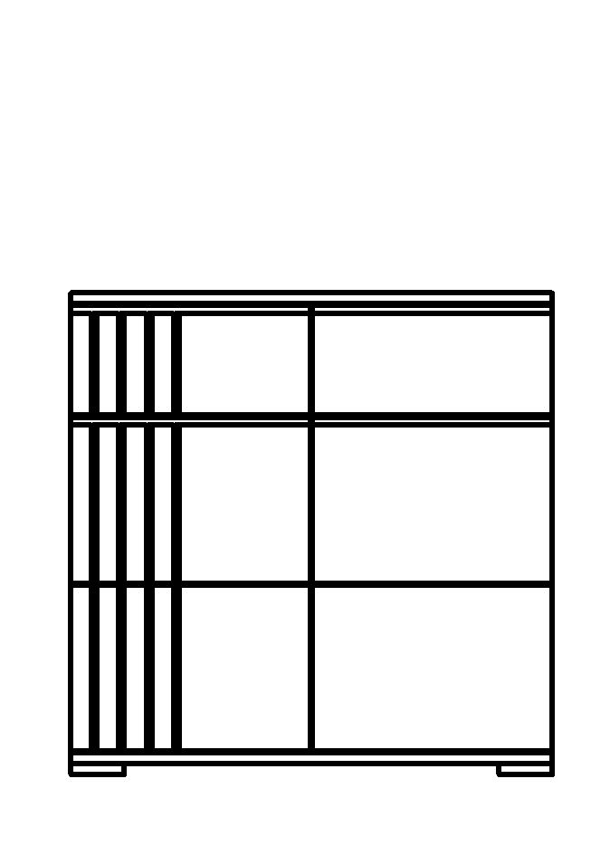 Kommode I: 90 x 90 x 40 cm