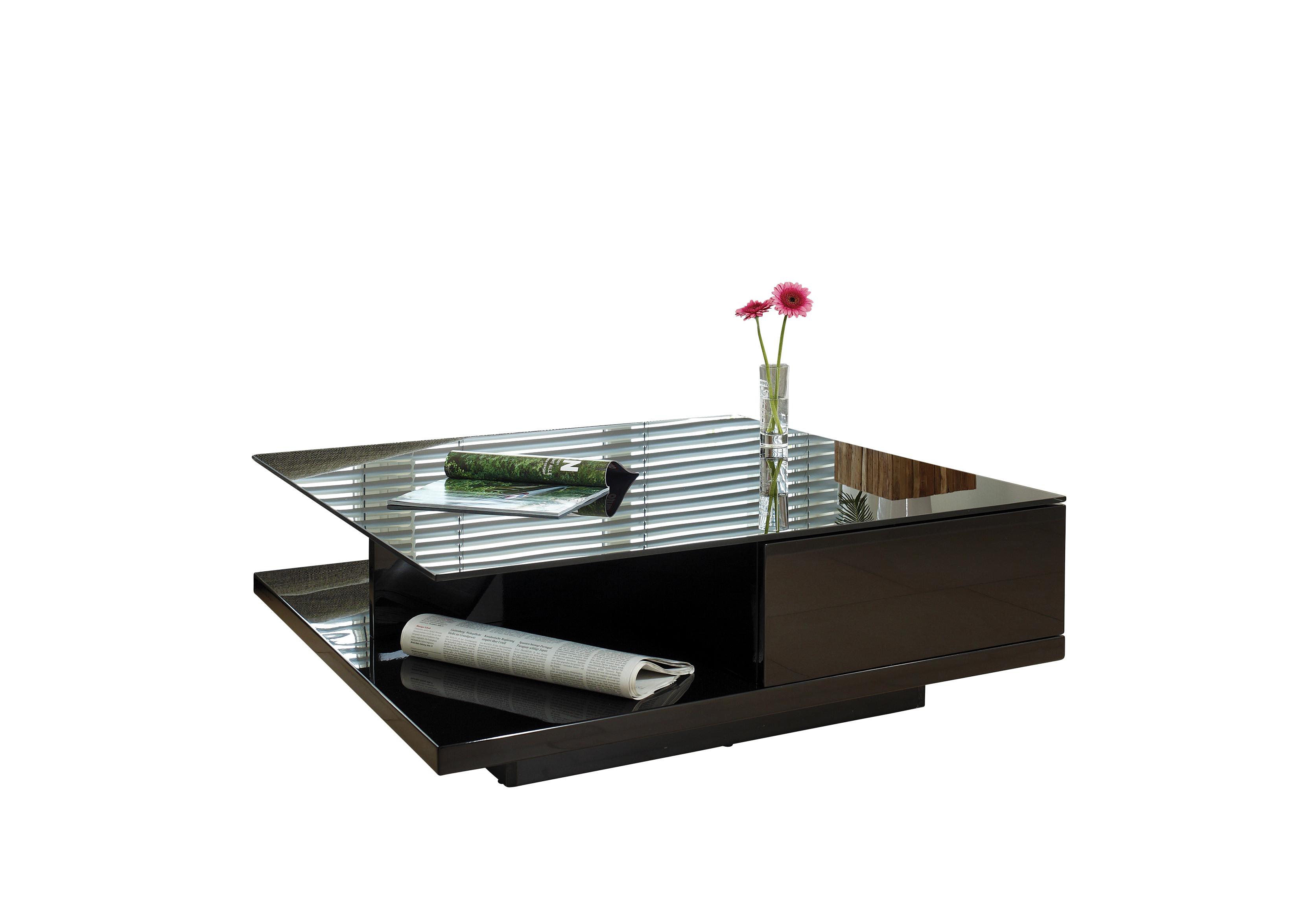 B x T x H: ca. 100 x 100 x 36 cm, Schwarz