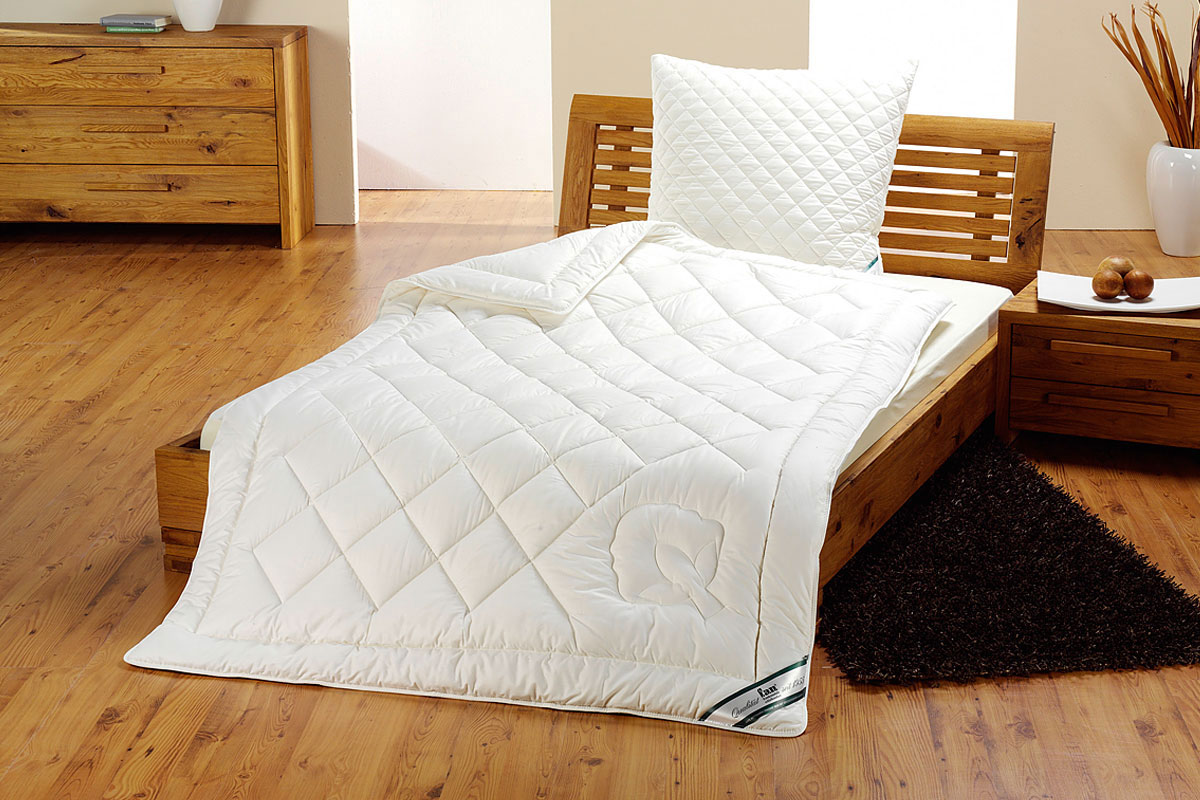 Cotton Duo-Leicht-Steppbett Ganzjahresdecke aus 100% kbA Baumwolle Bett-Decke 