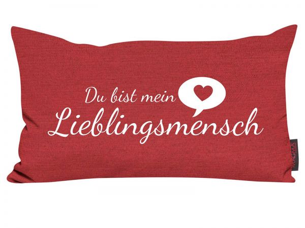 MAGMA Kissen Lieblingsmensch, Farbe: Tomate