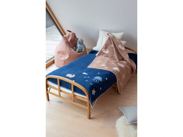 Bio-Baumwolldecke Lena Submarin 6910, GOTS