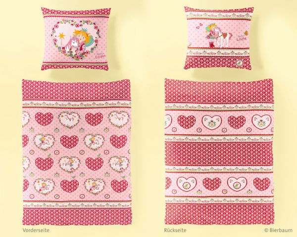 Bierbaum Renforcé Kinderbettwäsche Lillifee GA2278, Rosa 135 x 200 cm