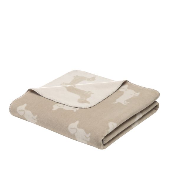 Cawö "Dogs" Wohndecke (We love Dogs Edition) - Natur-Beige