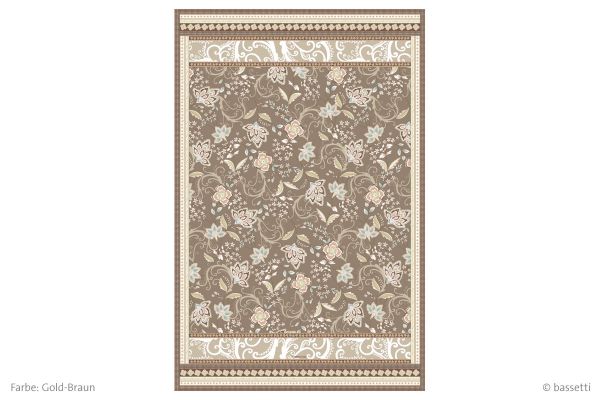 Bassetti Granfoulard Plaid Zancle, Gold-Braun 135 x 190 cm