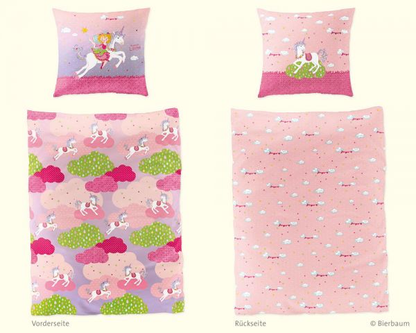 Bierbaum Renforce Wendebettwäsche Lillifee GA2392, Rosa 135 x 200 cm