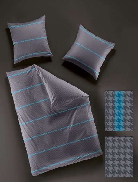 Bierbaum smail Mako-Satin Wendebettwäsche Nightlife 3273 Black