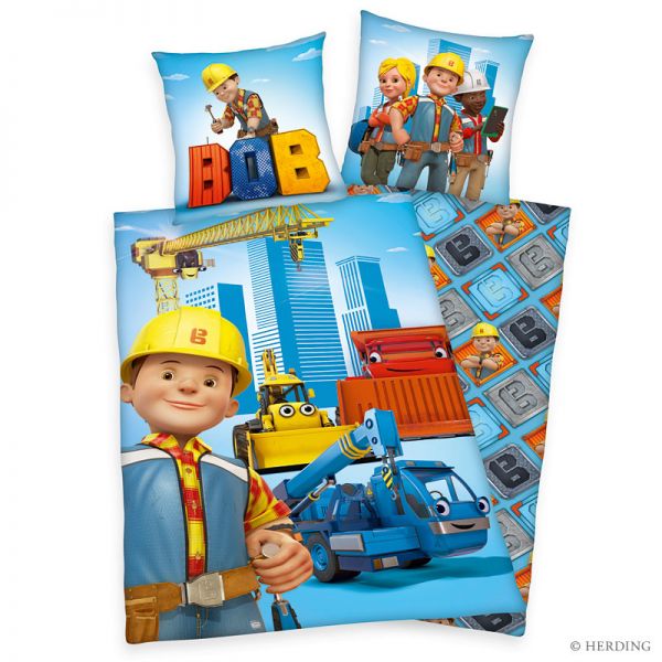 Herding Renforcé Kinderbettwäsche Bob der Baumeister 135 x 200 cm