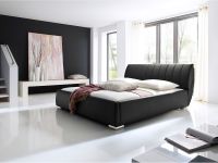 Polsterbett Bern, Kunstleder Schwarz Polsterbett Bern, Kunstleder Schwarz