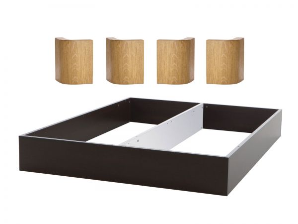 Oak-Bianco Practico-Ron Box , Breite 160 cm, Farbe Anthracit