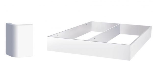 Eckteile Buche weiss deckend, lackiert