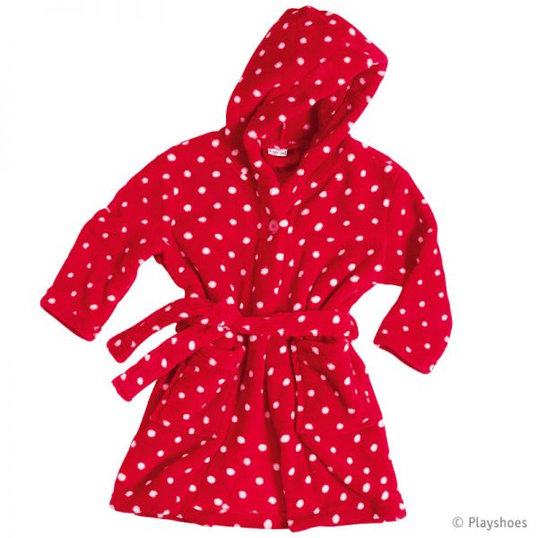 Playshoes Fleece-Bademantel Punkte 340149