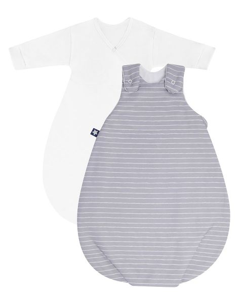 Zöllner Jersey Babyschlafsack Cosy Grey Stripes