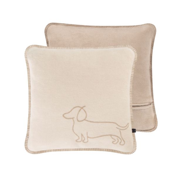Cawö "Companion" Kissenhülle (We love Dogs Edition) - Natur-Beige (Produktbild)