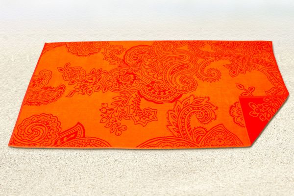 Prinz Strandtuch orange Ornament, 90 x 180 cm