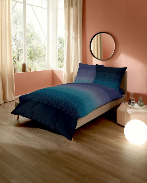 Kaeppel Mako-Satin Bettwäsche "Gradient" - Blau