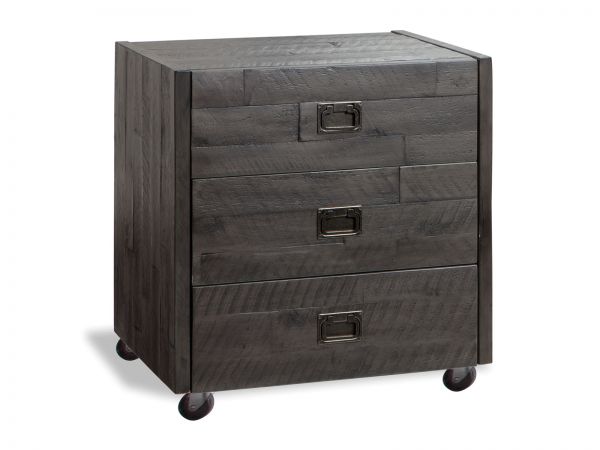 Rollcontainer Tercio, Akazie vintage grey, lackiert