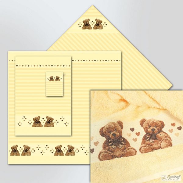 Dyckhoff Kinderfrottierserie Handtuch Teddy, Gelb 50 x 70 cm