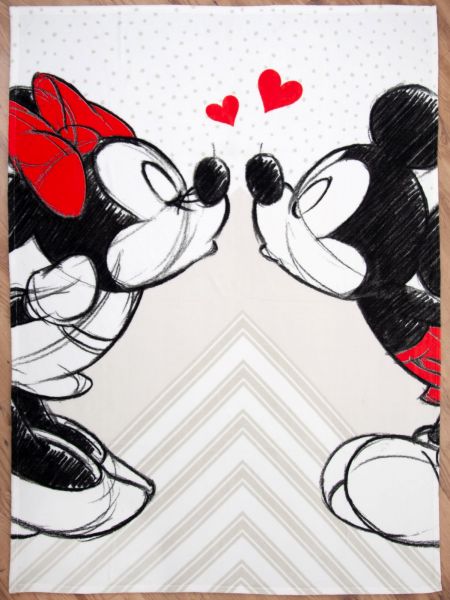 Mickey &amp; Minnie Microfaser-Flauschdecke