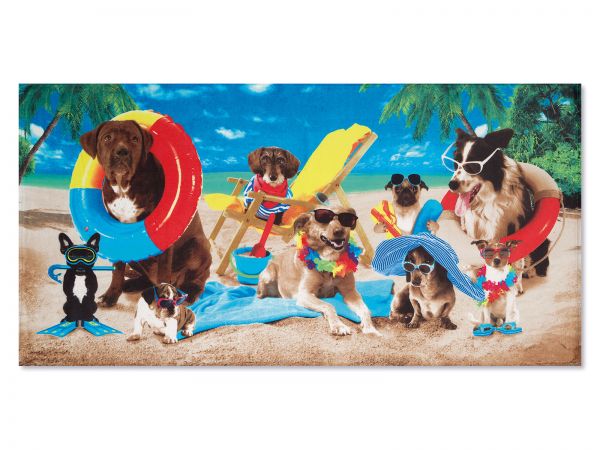 Strandtuch Dogs at the beach