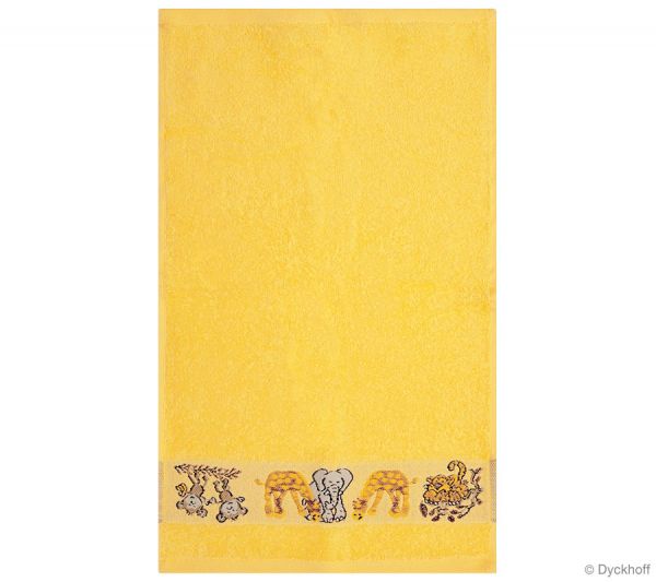 Dyckhoff Kinderfrottierserie Gästetuch Affe, Gelb 30 x 50 cm